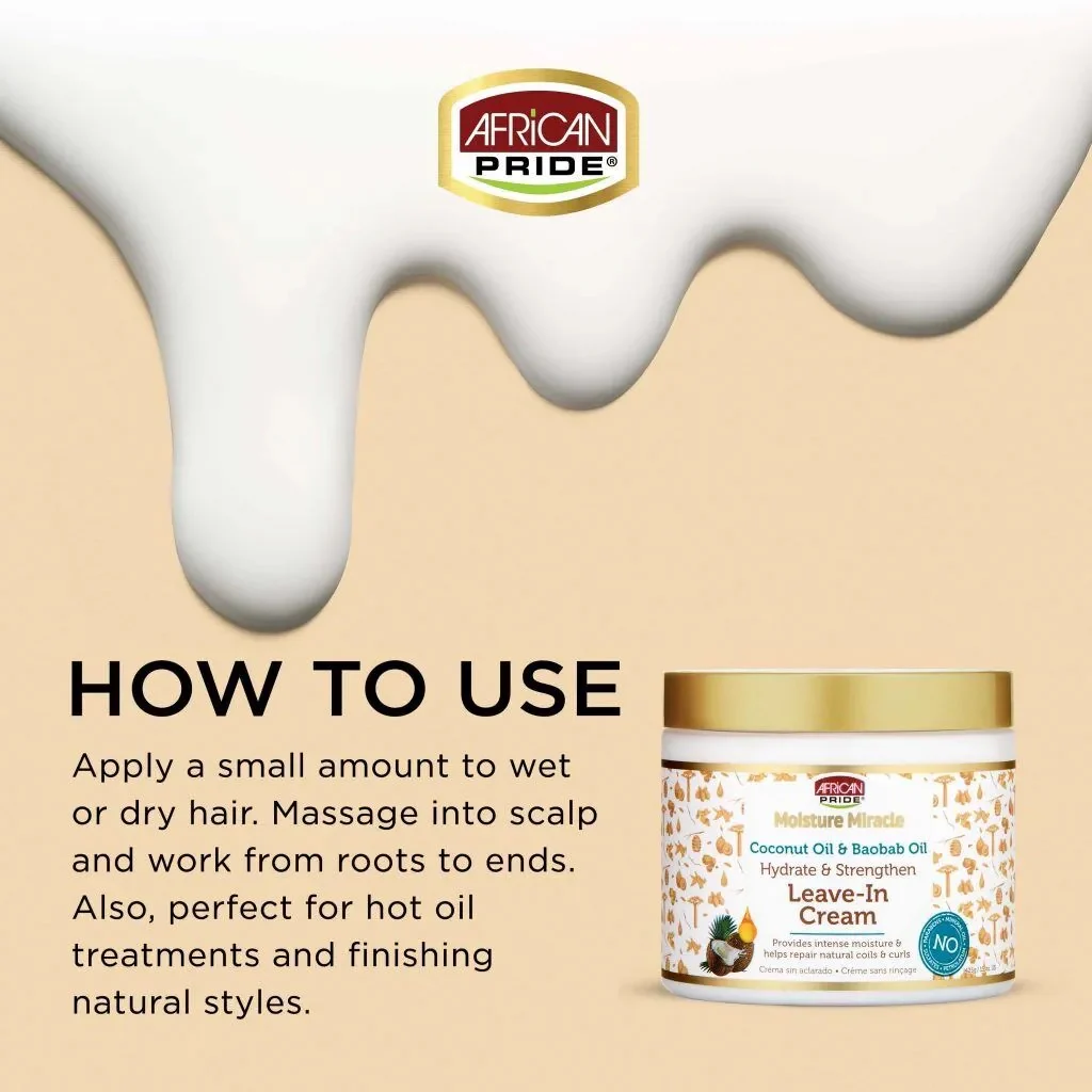 African Pride Moisture Leave In Cream 15 oz - Image 3