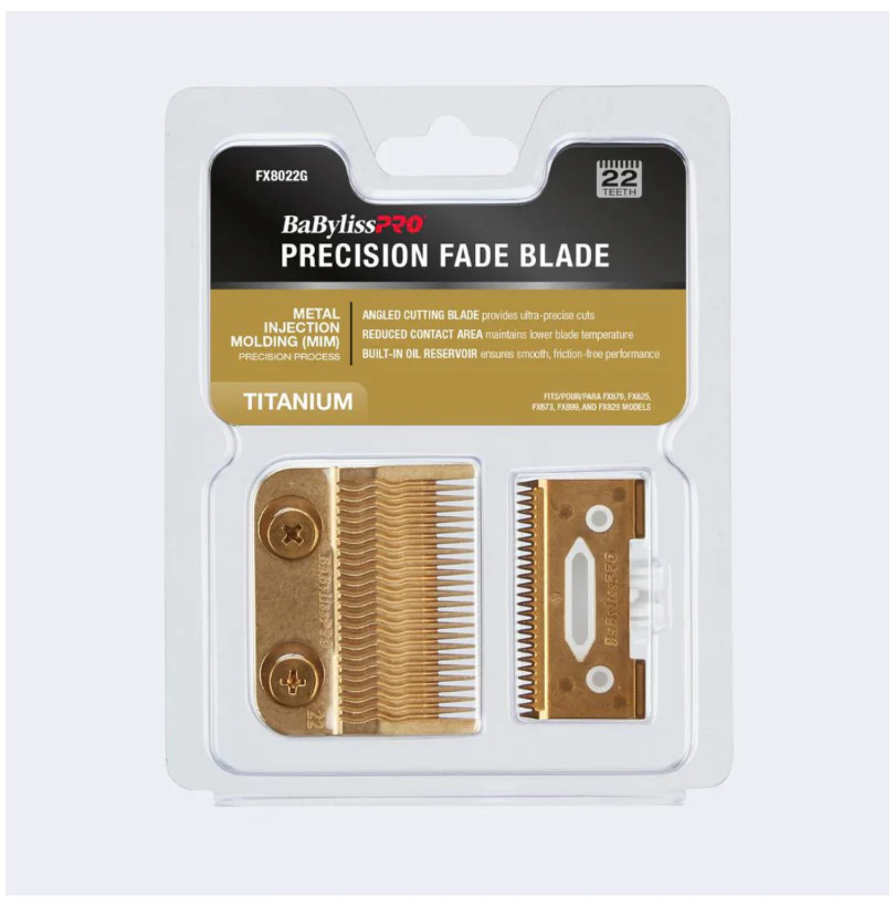 BaByliss Pro Gold Titanium Metal-Injection Molded (MIM) Precision Fade Blade - Image 3