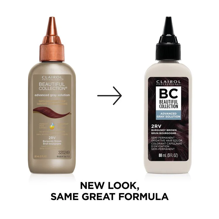 Clairol Beautiful Collections Advanced Gray 2RV Burgundy Brown - Image 3