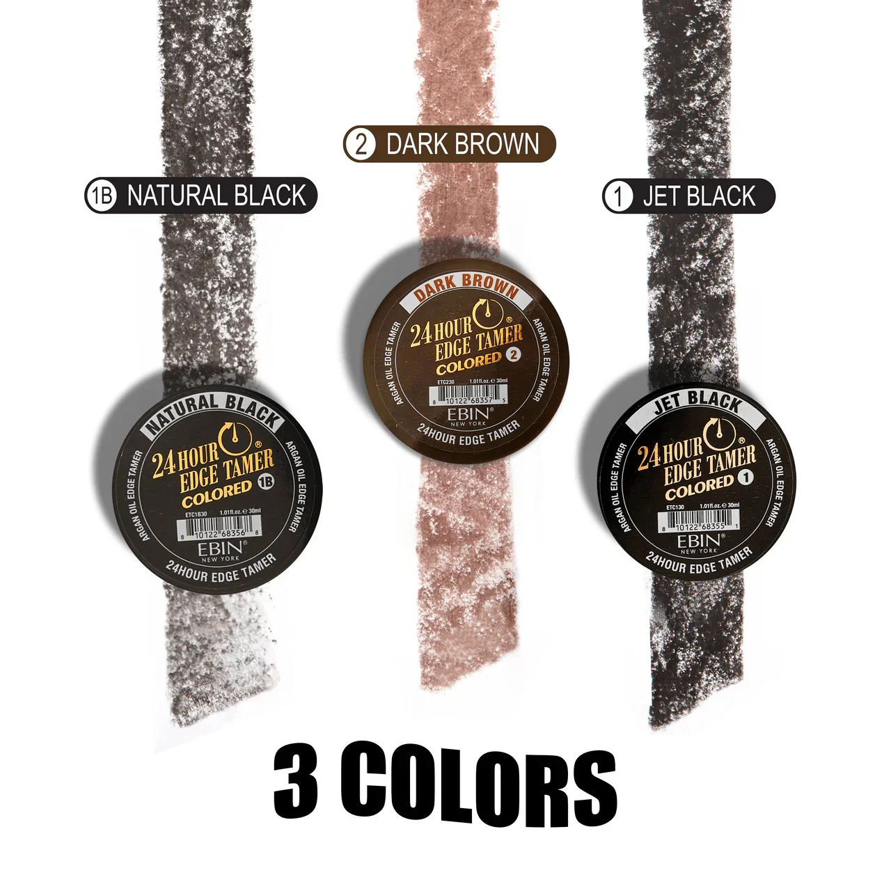 EBIN 24 Hour Colored Edge Tamer 1 oz - Natural Black - Image 4
