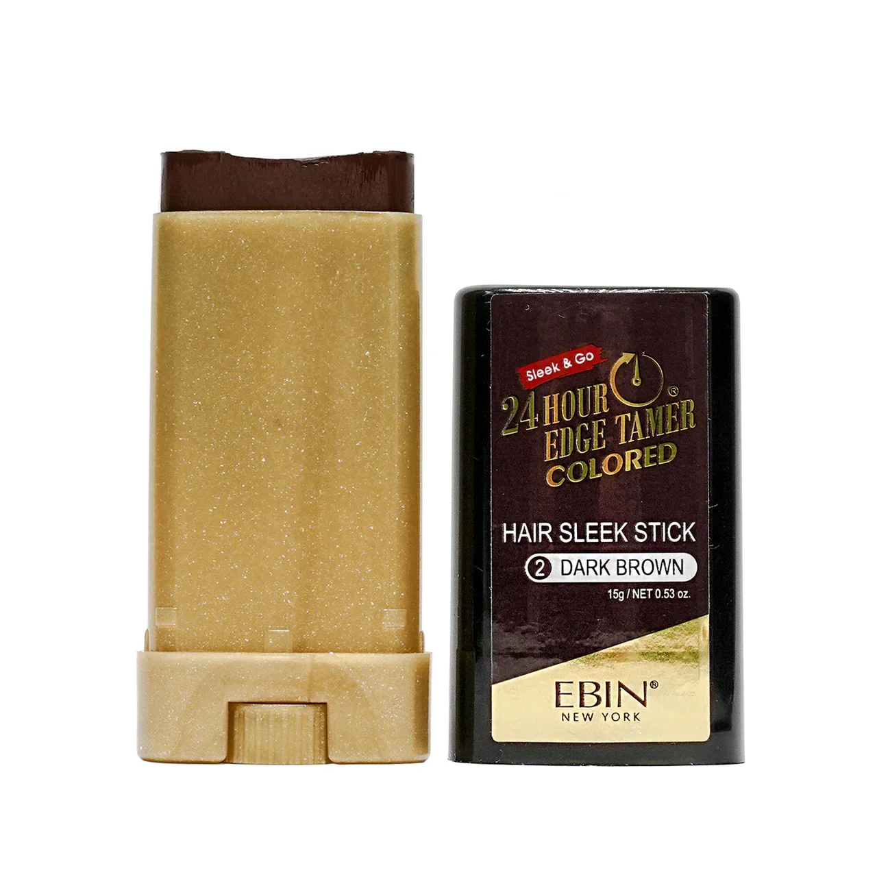 EBIN 24 Hour Colored Sleek Stick Dark Brown 0.5 oz - Image 2