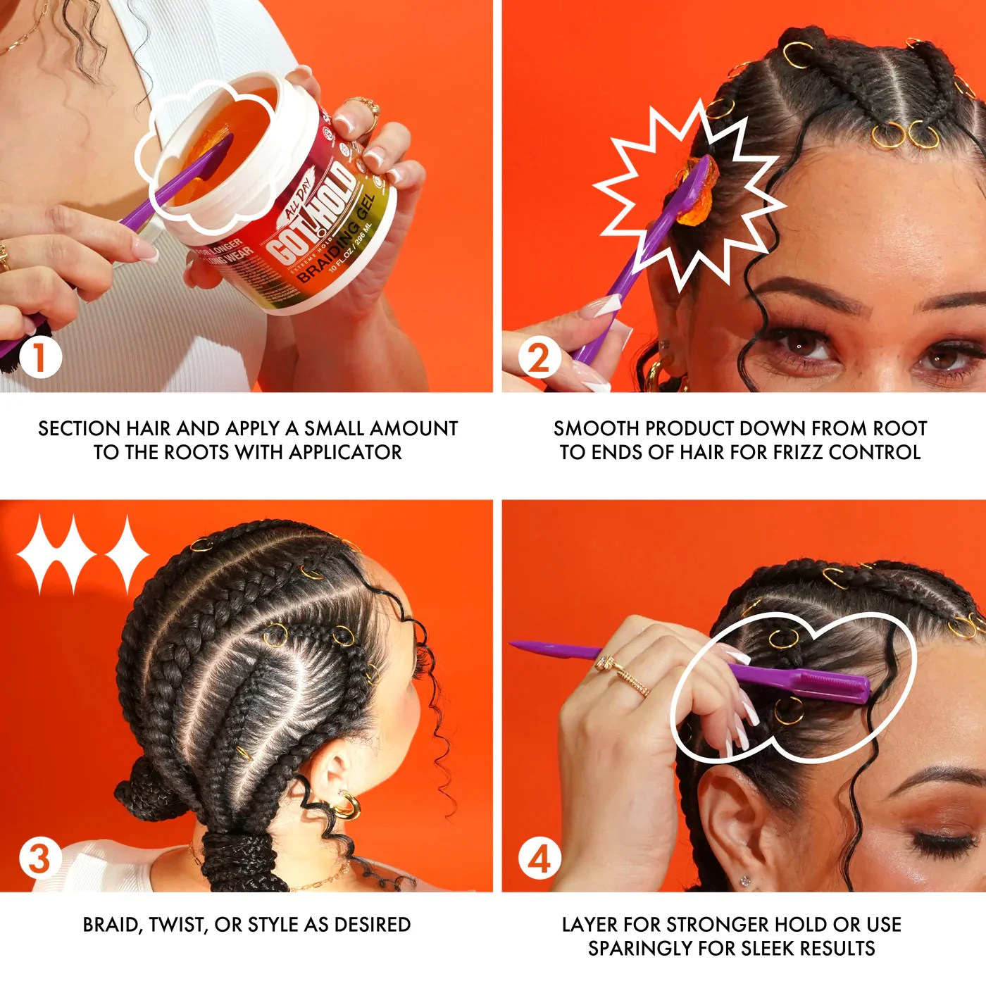 All Day Got Hold Braiding Gel Extreme Hold 10 oz - Image 5