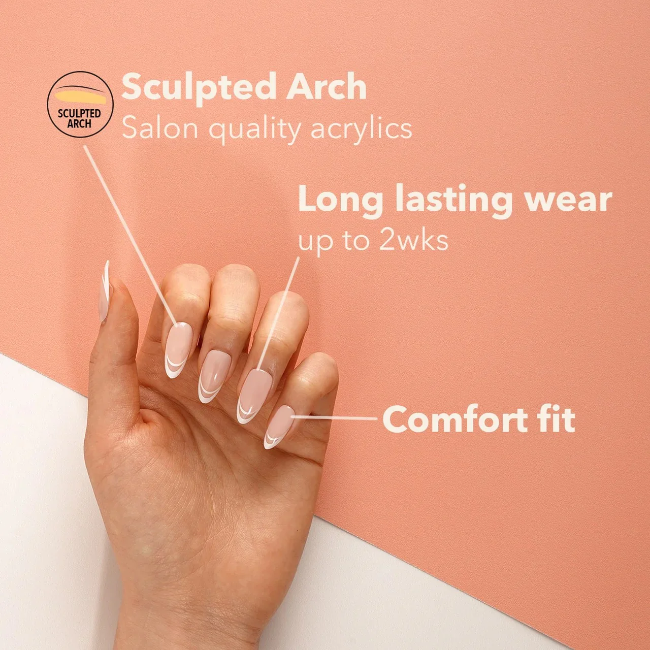EBIN Too Classy Nails - French 01 (X-Short) - Image 3