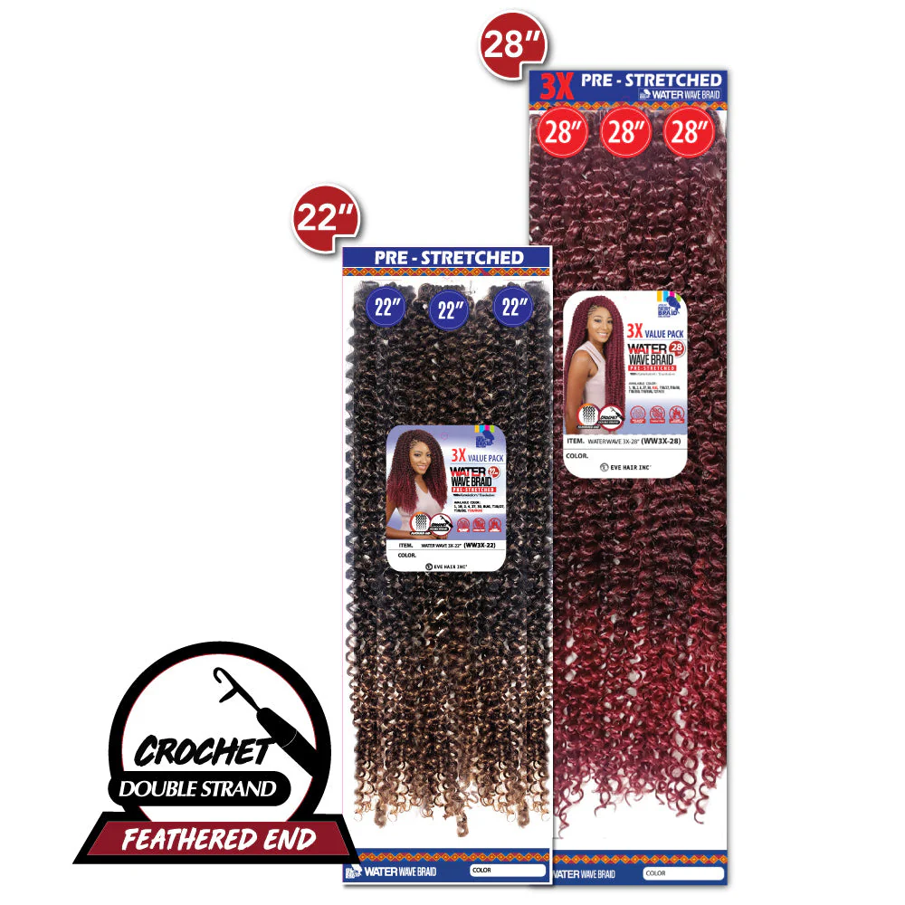 EVE 3X Water Wave Braid Value Pack 28" - Image 2