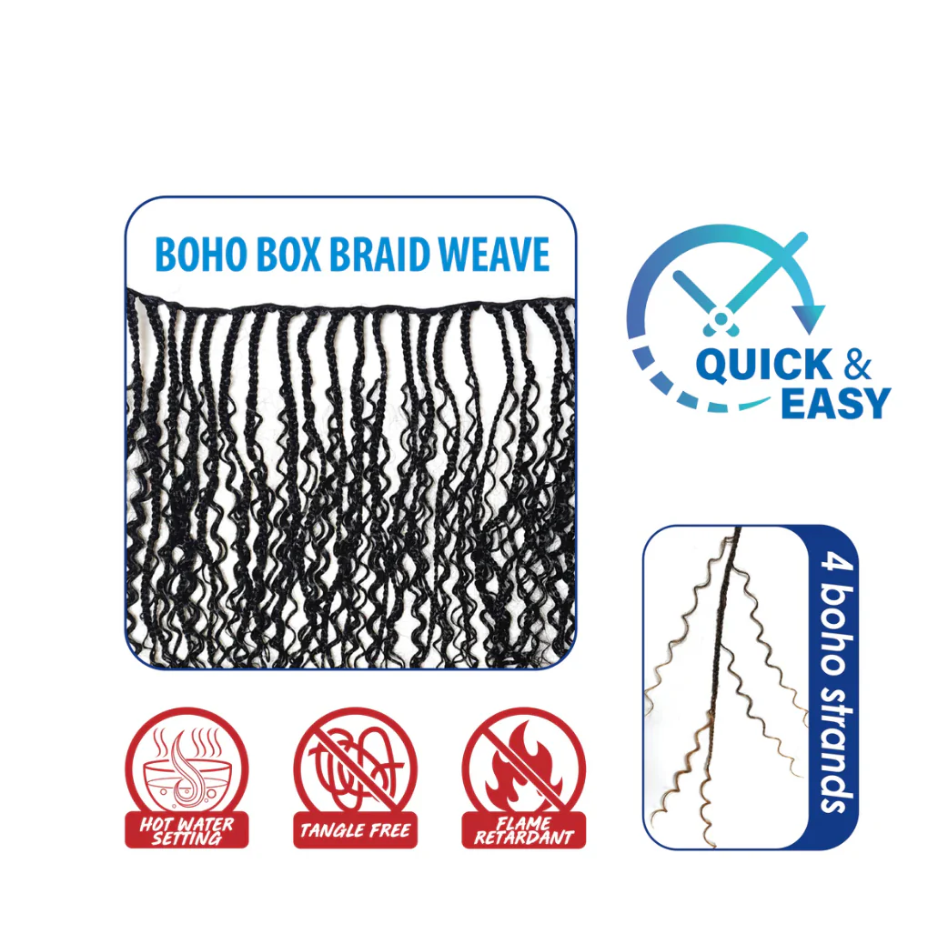 EVE Boho Goddess Box Braid Weave Bundle 22” - Image 3
