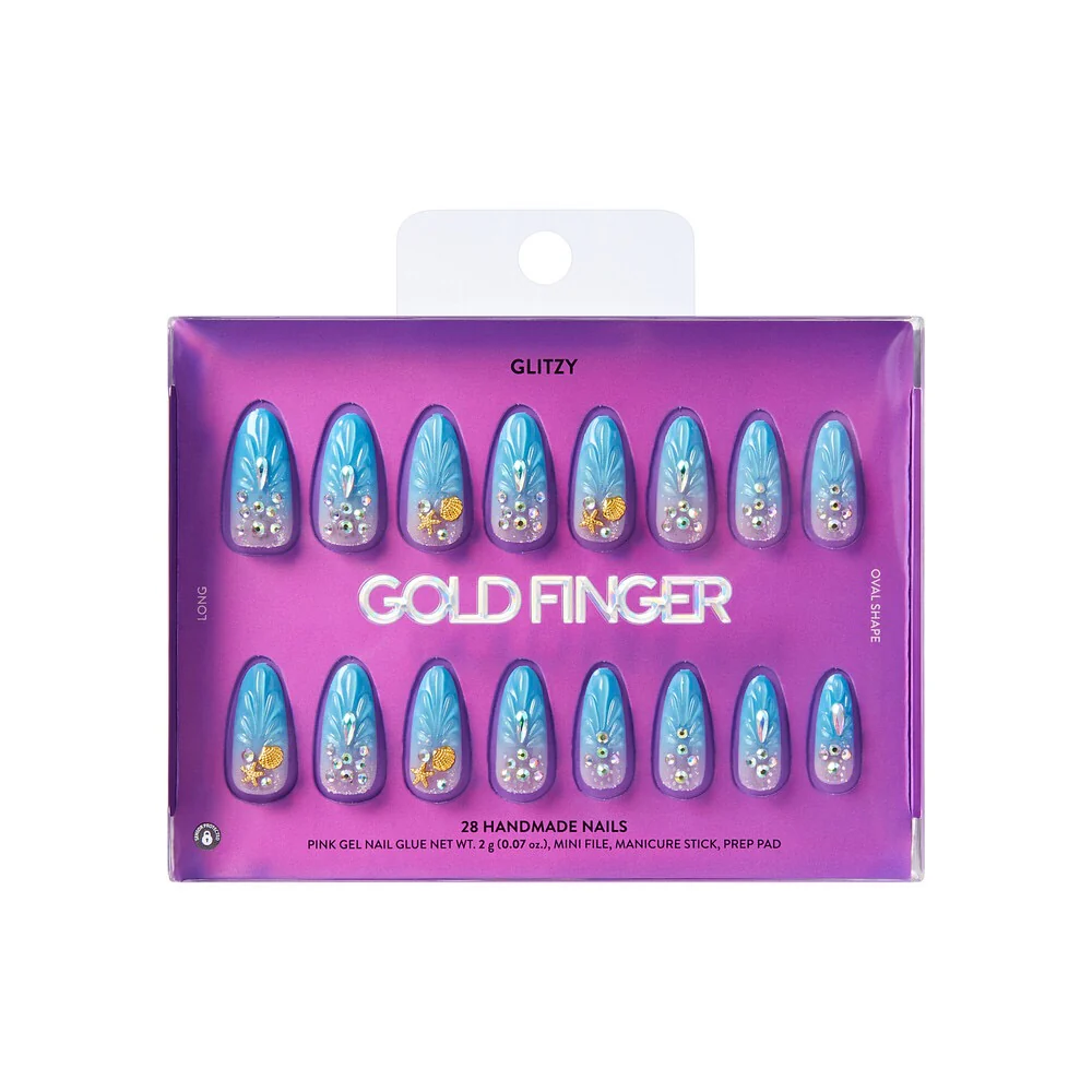 Gold Finger Handmade Nails - Rare Piece