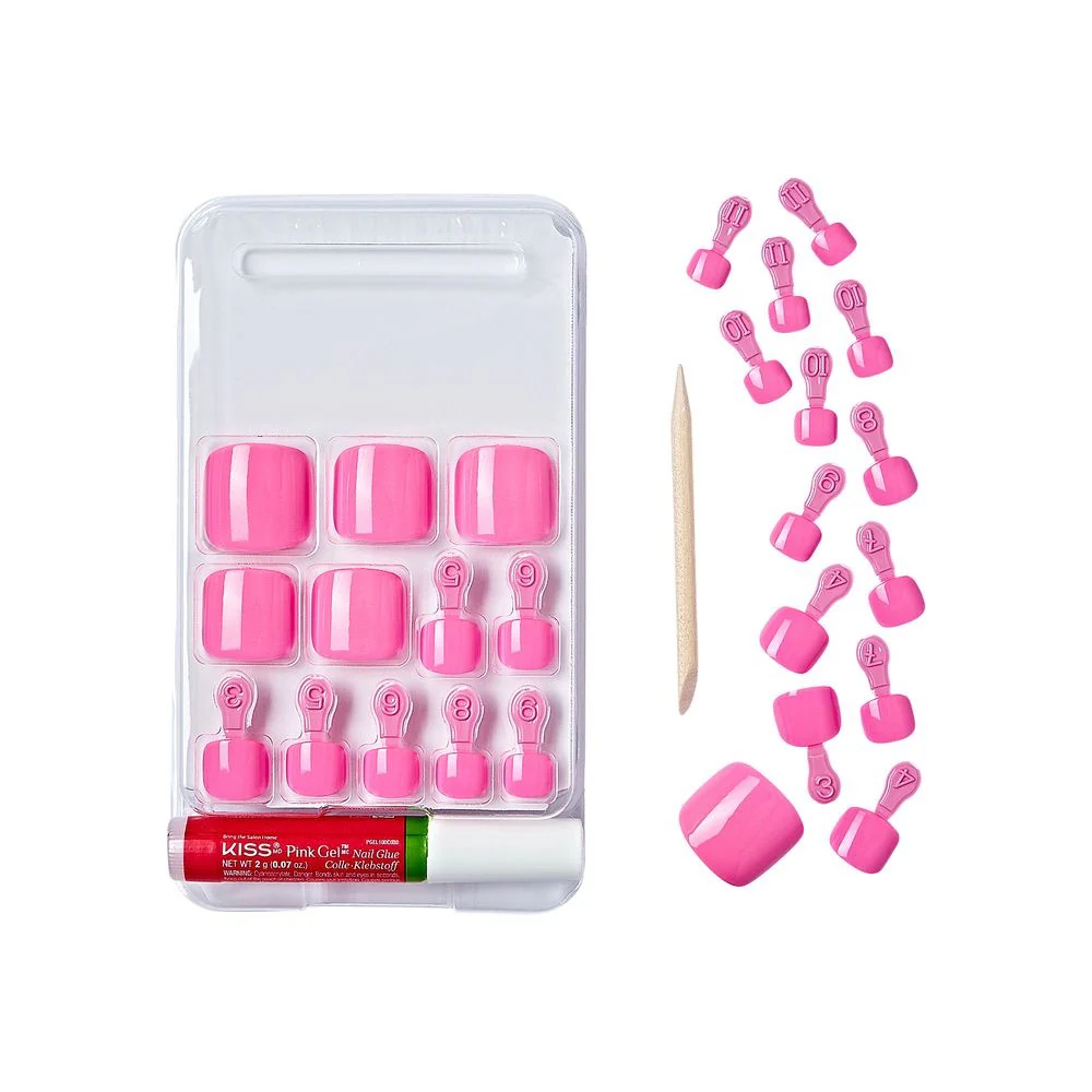 Gold Finger Solid Colors Toenails Blushing - Image 2
