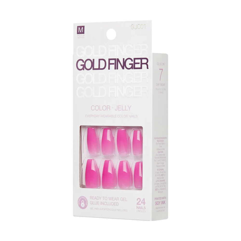 Gold Finger Jelly Color Nails Snowy - Image 4