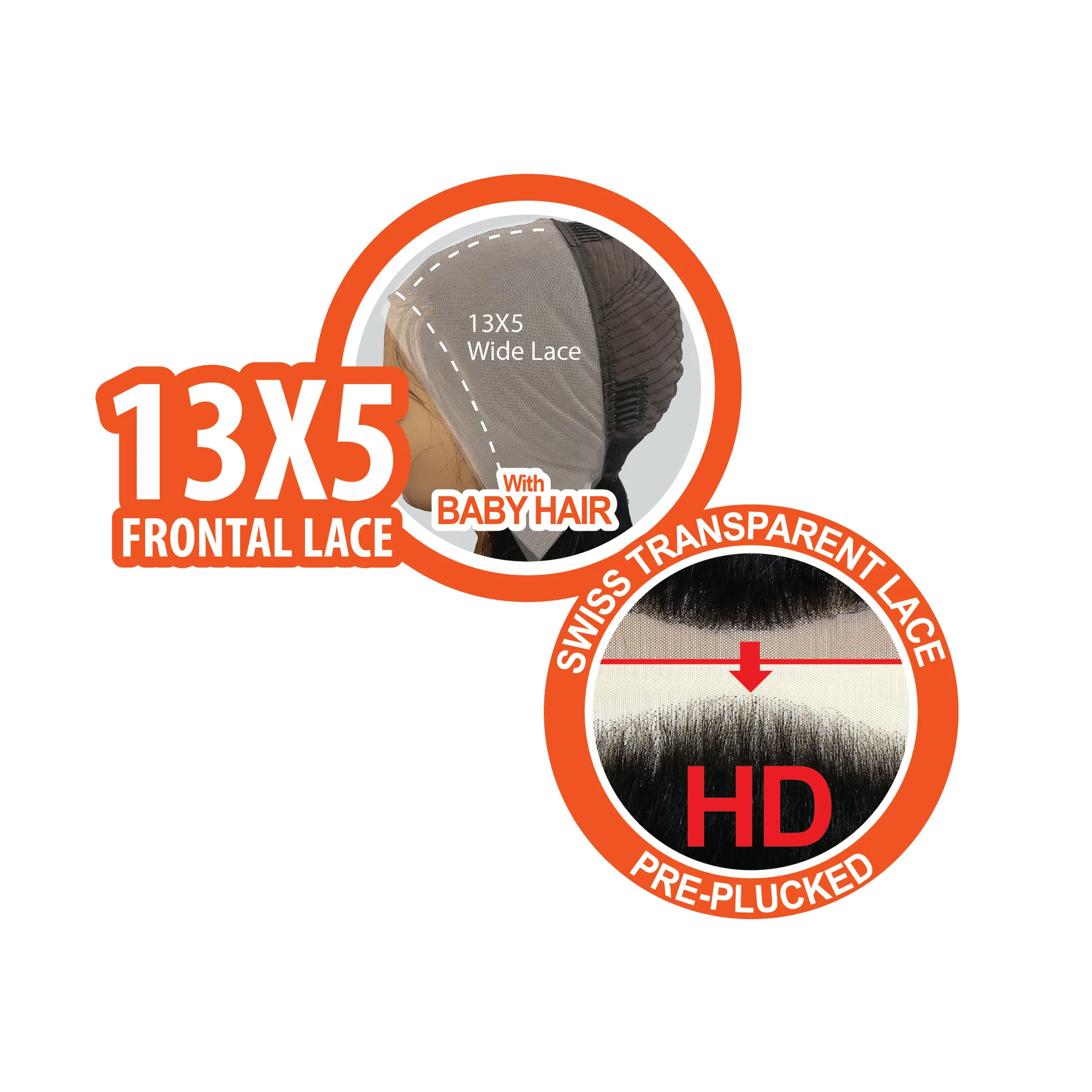 HR HLF135 Ellie 13x5 Human Hair Lace Wig 12" - Image 3