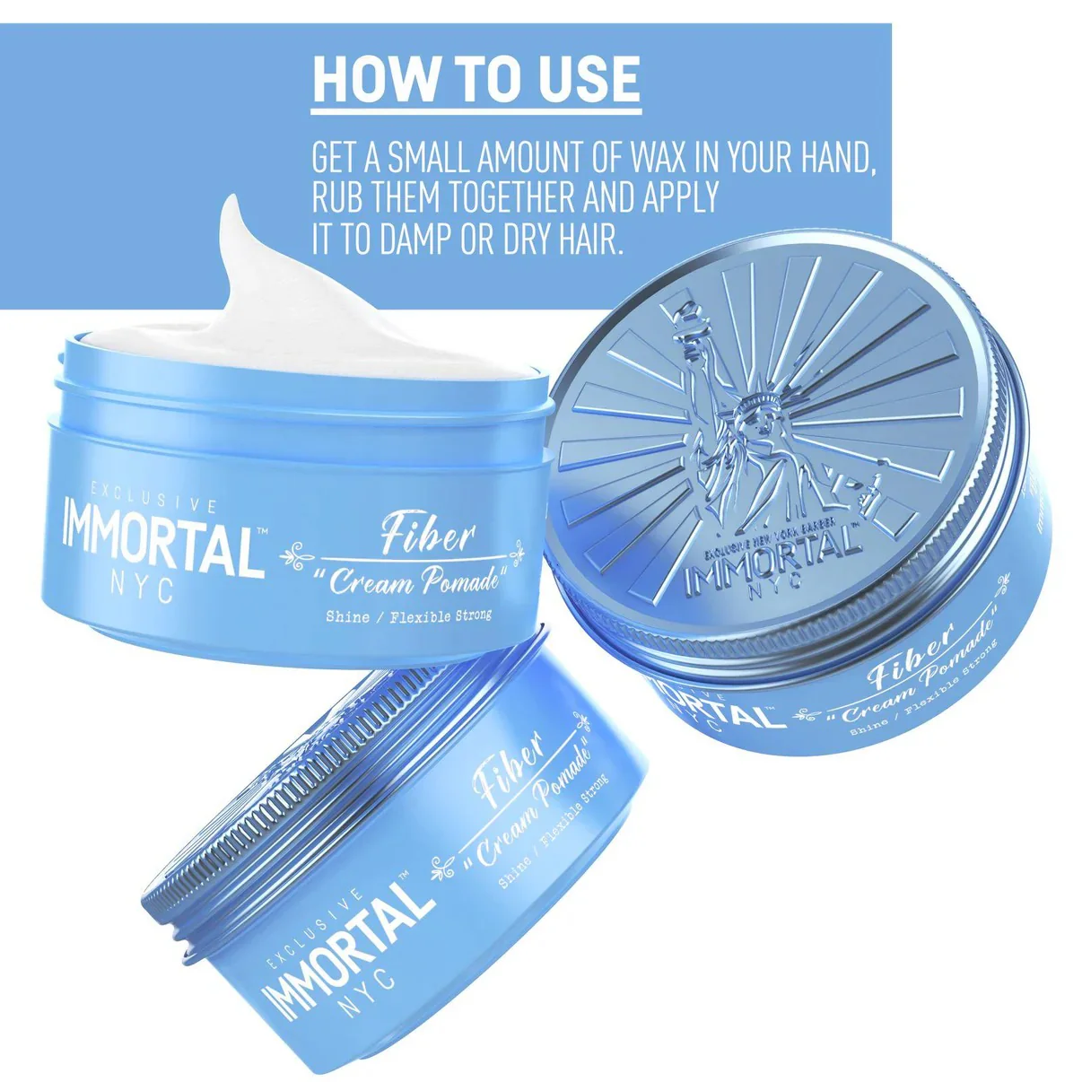 Immortal Creative Fiber Wax "Cream Pomade" 5.07 oz - Image 4