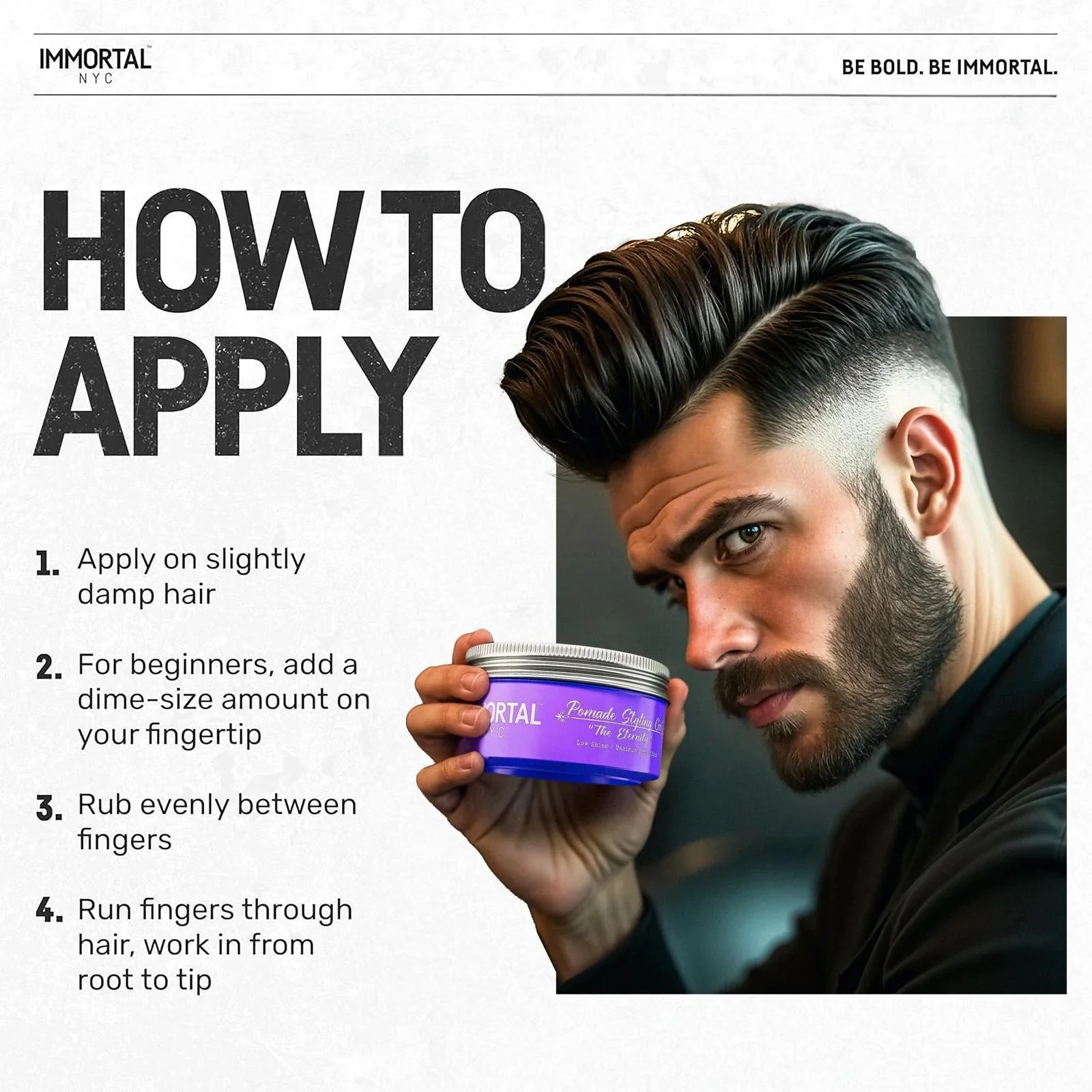 Immortal Pomade Styling Gel "The Eternity" 5.07 oz - Image 4