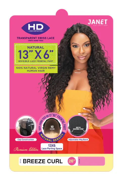 Janet HD Natural 13x6 Lace Breeze Curl Wig 26" - Image 2