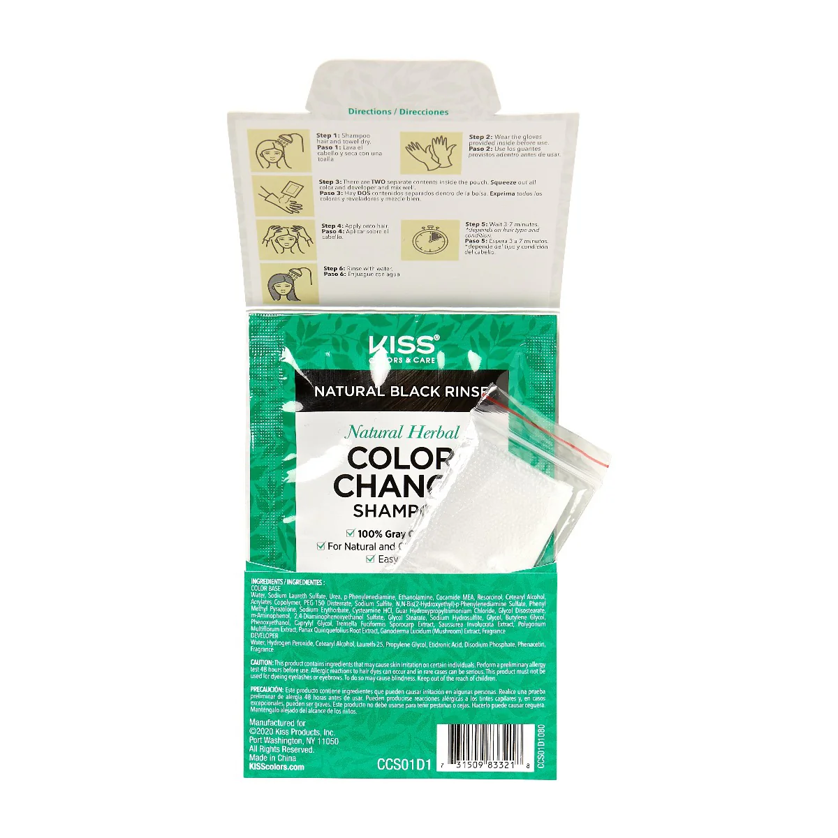 KISS Color Change Shampoo 1 Pack Natural Black - Image 2