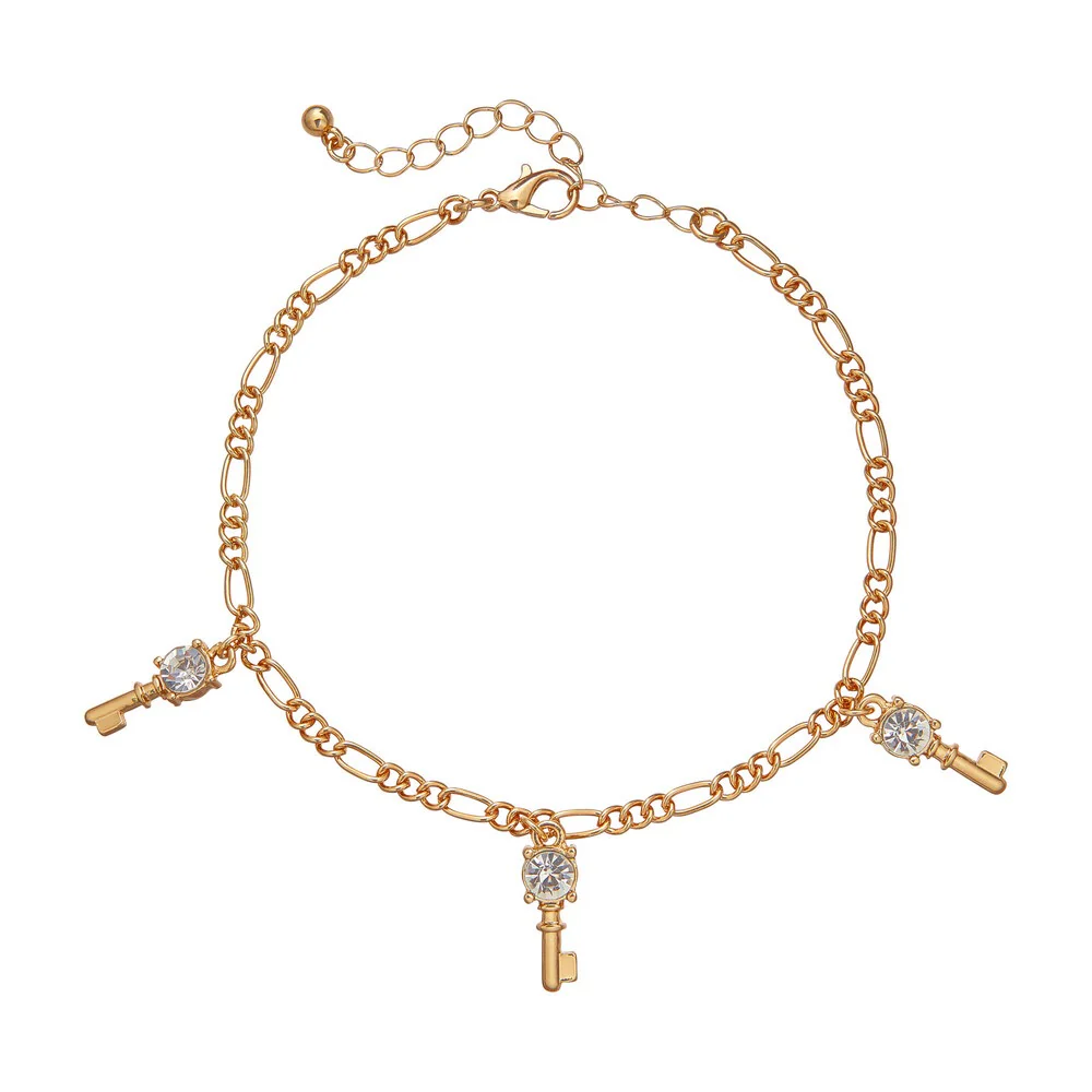 RED Arria Gold Fashion Anklet - Cubic Key - Image 2