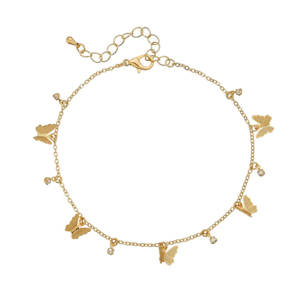 RED Glam Fashion Anklet - Butterfly - Image 2