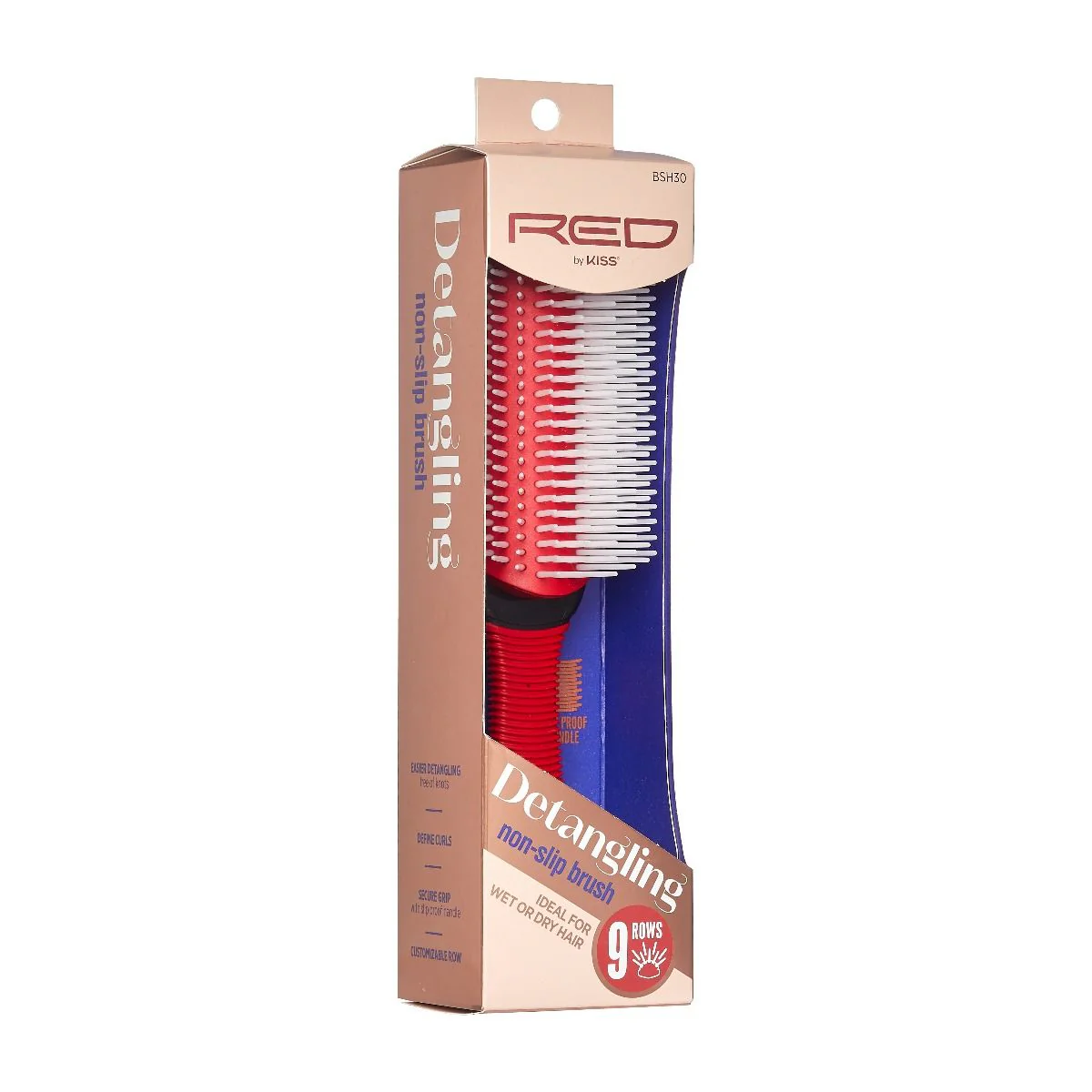 RED Non Slip Detangling Brush - Image 2