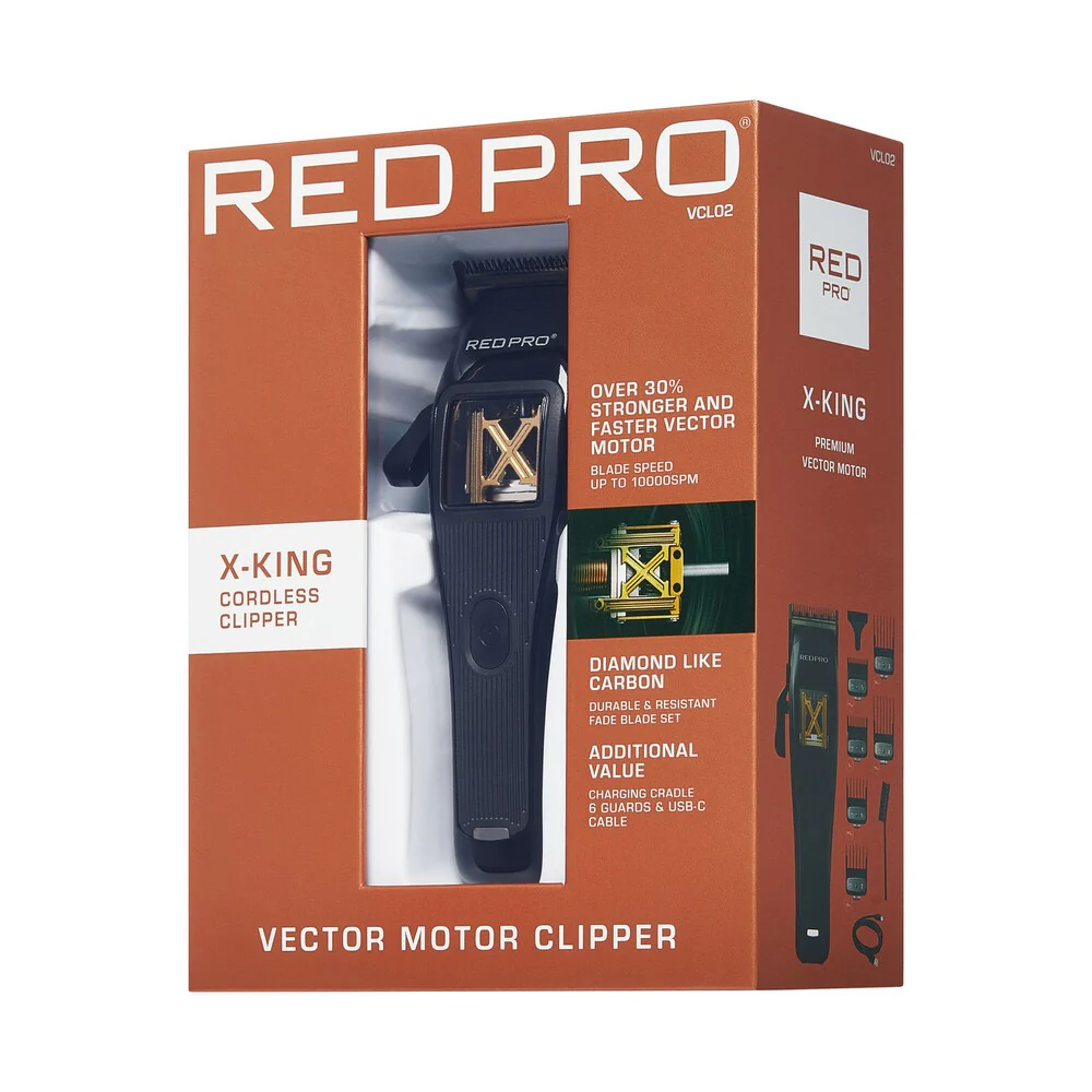 RED Pro X-King Vector Cordless Clipper - Black - Image 4