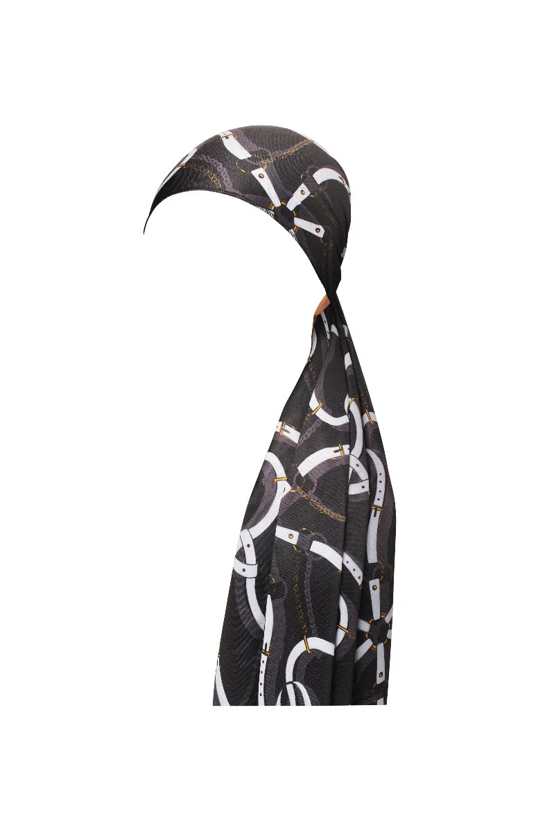 RED Woven Silky Satin Wrap Scarf - Status - Image 2