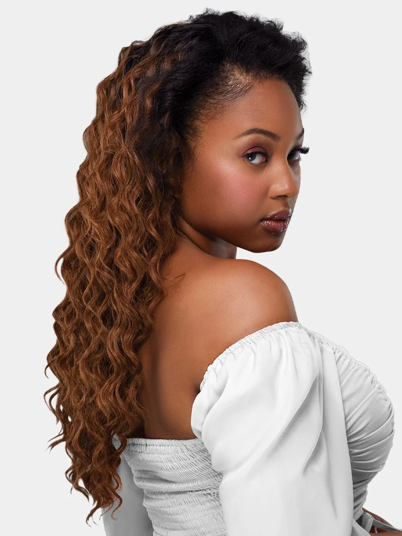 Saemoshi Half Wig Deep Wave 21″ Demi - Image 4