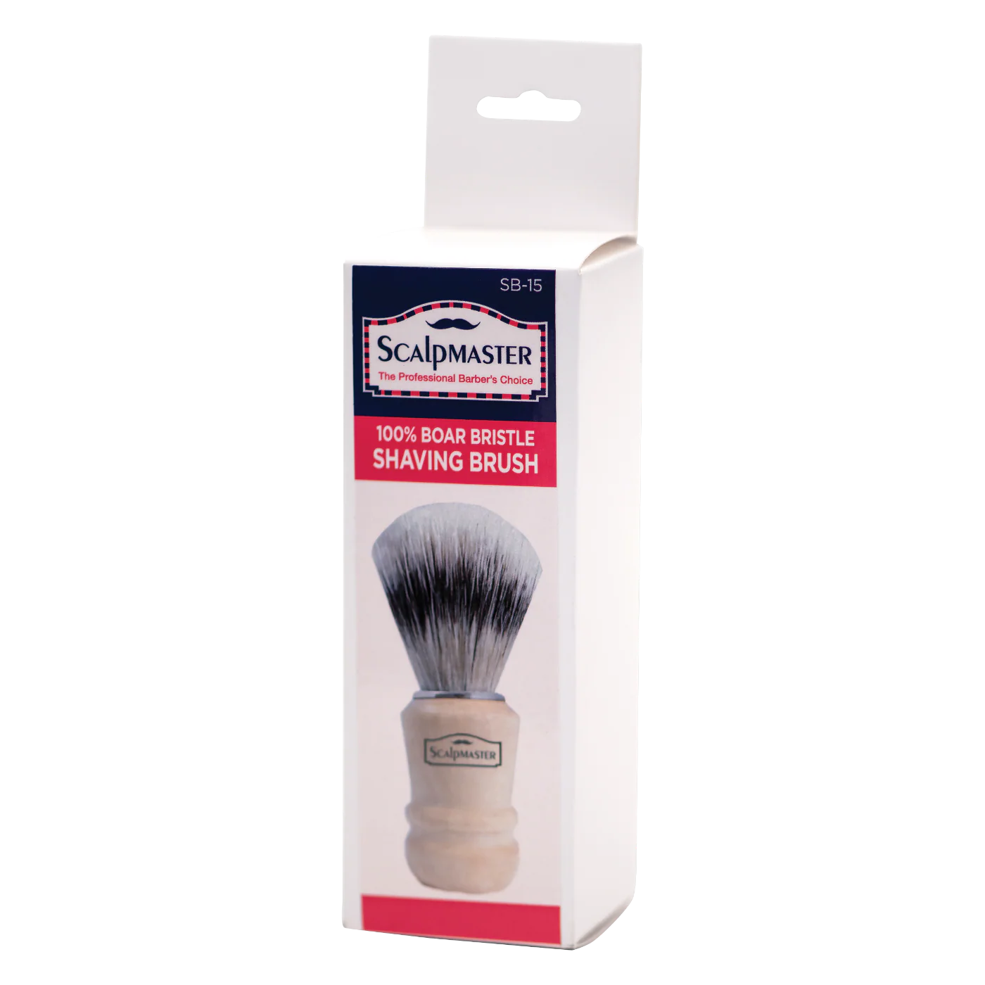 Scalpmaster Shaving Wooden Brush 100% Boar Bristle - Image 2