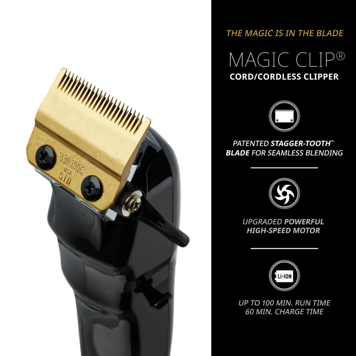 Wahl 5 Star Cordless Magic Clip Black - Image 3
